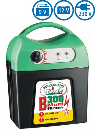Elettrificatore recinto elettrico per Bovini ed Equini "B300 Multi" 9/12/230 V Commercio Industria e Scienza/Attrezzature e forniture agricole/Strutture/Recinzioni La Zappa - Altamura, Commerciovirtuoso.it