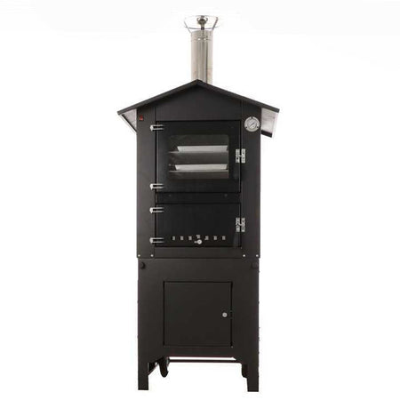 Forno a legna per pizze in acciaio inox ventilato da esterno con ruote "Made in Italy" Giardino e giardinaggio/Barbecue e picnic/Barbecue e affumicatori/Barbecue da giardino e terrazza/Barbecue a legna La Zappa - Altamura, Commerciovirtuoso.it