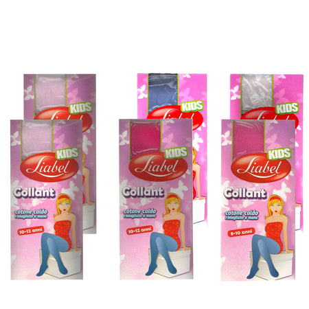 6 collant Bambina Caldo Cotone colorati Rosa art. l925 calze collant Liabel Kids 4 - 6 anni collant bambina L'Orchidea - Siderno, Commerciovirtuoso.it
