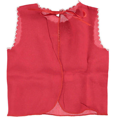 art. p132 PETIT camicina neonato in seta rossa e bianca porta fortuna art. p132 prodotti neonato L'Orchidea - Siderno, Commerciovirtuoso.it