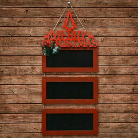 Lavagne In Legno Con Scritta Merry Christmas 3 Colori 57cm Decorazioni Natalizie