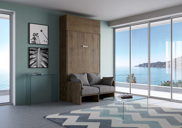 Letto "Napoli" matrimoniale a scomparsa con divano, in legno, con apertura verticale, per camera da letto Casa e cucina/Arredamento/Camera da letto/Materassi e basi letto/Materassi Decor Space - Altamura, Commerciovirtuoso.it