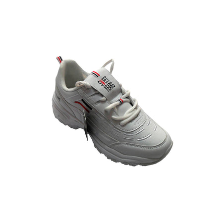 Scarpe da ginnastica donna - Scarpa Bianca - Nera sneakers con lacci Sweet Years - Scarpa sportiva tennis donna L'Orchidea - Siderno, Commerciovirtuoso.it