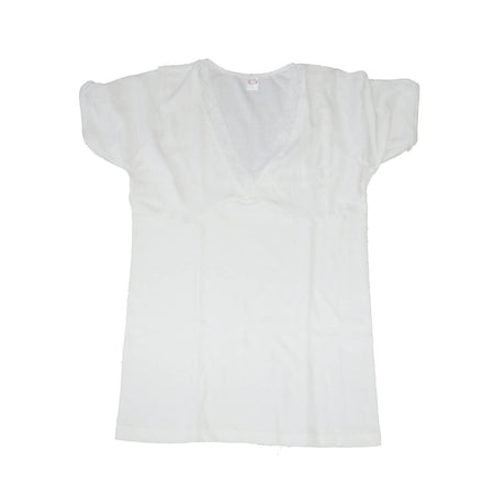 Maglia intima donna Bianca con Mezza manica in Lana e Scollo a V con Pizzo Maglia Intima Donna Bianca L'Orchidea - Siderno, Commerciovirtuoso.it