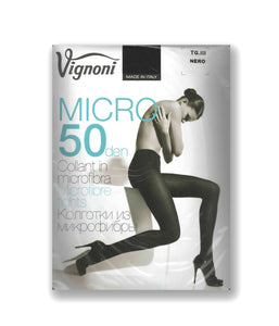 6 paia Calze Collant Vignoni MICRO 50 denari in microfibra confezione da 6 paia colori nero o sahara intimo donna L'Orchidea - Siderno, Commerciovirtuoso.it