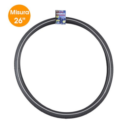 Pneumatico Per Bicicletta Corsa Riflettente 26" 3/8 Con Battistrada Bici Ruota