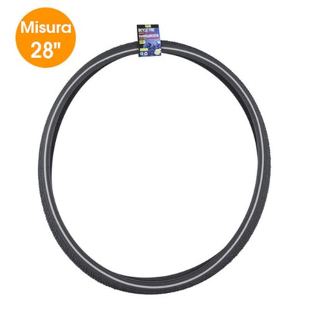 Pneumatico Per Bicicletta Corsa Riflettente 28" 1,75 Con Battistrada Bici Ruota
