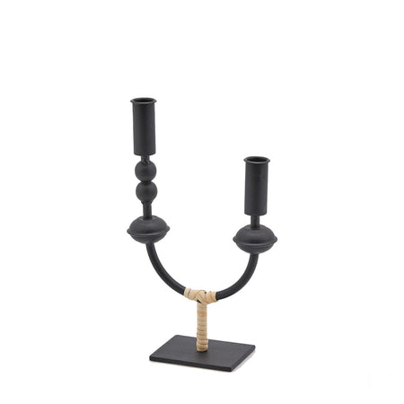 Portacandela Nero con due Basi h 29 cm "Candelabro Nero" per Decorazione Natalizie Casa e cucina/Decorazioni per interni/Candele e portacandele/Candele/Candele a colonna MagiediNatale.it - Altamura, Commerciovirtuoso.it