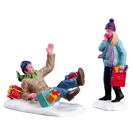 Decorazione "Appuntamento Shopping Set di 2" per Villaggio di Natale e presepe, in Resina da h 4 cm Casa e cucina/Decorazioni per interni/Addobbi e decorazioni per ricorrenze/Decorazioni natalizie/Oggettistica MagiediNatale.it - Altamura, Commerciovirtuoso.it