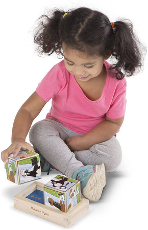 Gioco in legno per bambini Cubi sonori con gli animali della fattoria Cubi sonoro fattoria Papau - Giammoro, Commerciovirtuoso.it