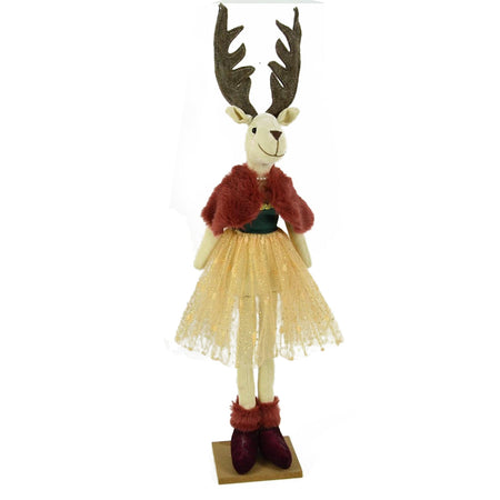 Pupazzo in tessuto con pelliccia Rossa "Renna" decorazione natalizia h 50 cm Casa e cucina/Decorazioni per interni/Addobbi e decorazioni per ricorrenze/Decorazioni natalizie/Schiaccianoci MagiediNatale.it - Altamura, Commerciovirtuoso.it