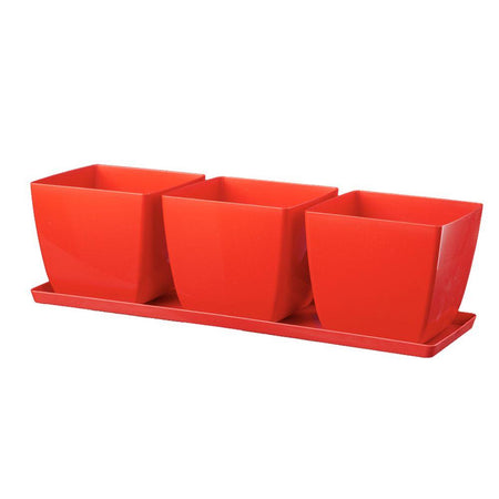Set "Trio Santiago" vasi in resina per fiori e piante da esterno e giardino Giardino e giardinaggio/Attrezzi da giardino e attrezzature per l'irrigazione/Vasi e accessori per piante/Vasi tradizionali Decor Space - Altamura, Commerciovirtuoso.it