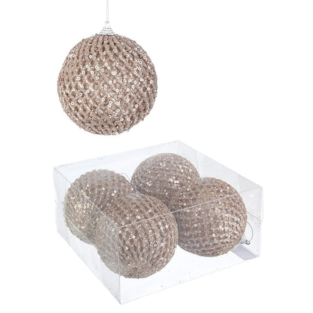 Confezione palline "Evelyn" per albero di natale in polistirolo color Champagne Casa e cucina/Decorazioni per interni/Addobbi e decorazioni per ricorrenze/Decorazioni natalizie/Addobbi e decorazioni/Palle e palline MagiediNatale.it - Altamura, Commerciovirtuoso.it