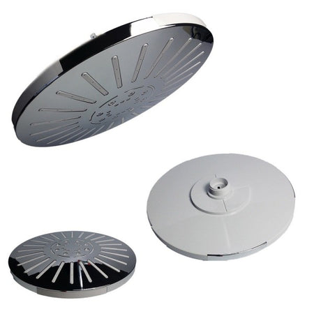 Soffione Doccia Tondo Rotondo 8" Bagno Effetto Pioggia Sottile Cromato 93005