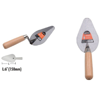 Spatola Forma Pesca Cazzuola Acciaio 150 Mm 6" Manico In Legno Ferramenta 90476