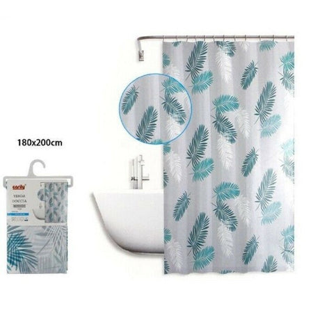 Tenda Doccia Antimuffa Impermeabile 180 X 200 Cm Con Anelli Bagno Piume 59517