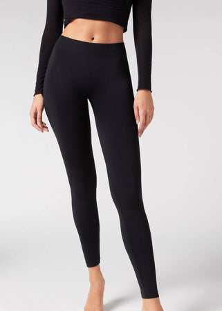 Leggings Neri donna 100% cotone Marca Intimay Per lo sport per stare in casa o sotto pantaloneart. m371 Leggings donna L'Orchidea - Siderno, Commerciovirtuoso.it