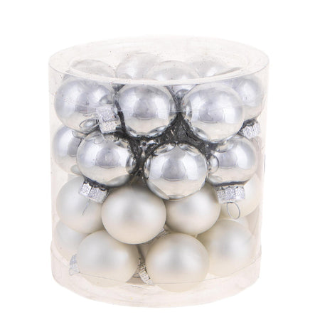 Palline in vetro "Argento-Bianco" lucide e opache per albero di Natale moderno da Ø2,5 cm set da 32 sfere Casa e cucina/Decorazioni per interni/Addobbi e decorazioni per ricorrenze/Decorazioni natalizie/Addobbi e decorazioni/Palle e palline MagiediNatale.it - Altamura, Commerciovirtuoso.it