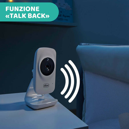 Chicco Baby Monitor Video Deluxe, Videocamera Per Neonati E Bambini Con Schermo A Colori Lcd 4.3", Portata 220 M, 27 x 24 x 10 cm; 550 grammi