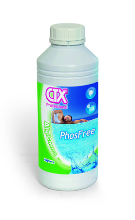 Ctx PhosFree 1L per trattamento alghe piscina, miglioratore elettrolitico e sale per piscina formulazione Liquida a base di Lantanio Abbattitore di fosfati previene alghe facile semplice migliora elettrolisi a sale Sicily Pool - Acireale, Commerciovirtuoso.it