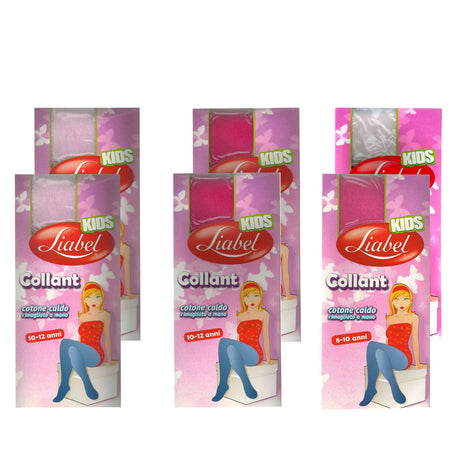 6 collant Bambina Caldo Cotone colorati Rosa art. l925 calze collant Liabel Kids 6 - 10 anni collant bambina L'Orchidea - Siderno, Commerciovirtuoso.it