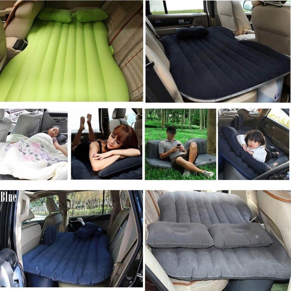 MATERASSO LETTO GONFIABILE AIRBED PER AUTO SEDILE POSTERIORE MACCHINA CON POMPA - 5