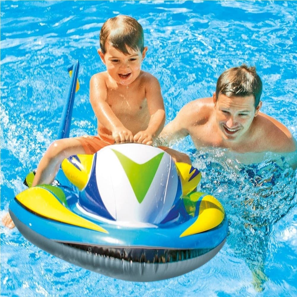 ACQUASCOOTER CAVALCABILE GIOCO GONFIABILE BAMBINI 117 X 77 CM MARE PISCINA - 2