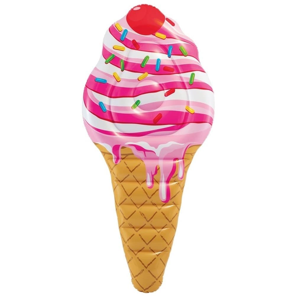 MATERASSINO ISOLA GONFIABILE CONO GELATO IN PVC MARE PISCINA 224X107CM - 3