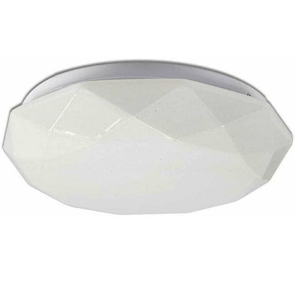 PLAFONIERA LED 18W CON SCOCCA LAVORATA PUNTI TRASPARENTI LUCE 4000K 3000K C-02 - 2