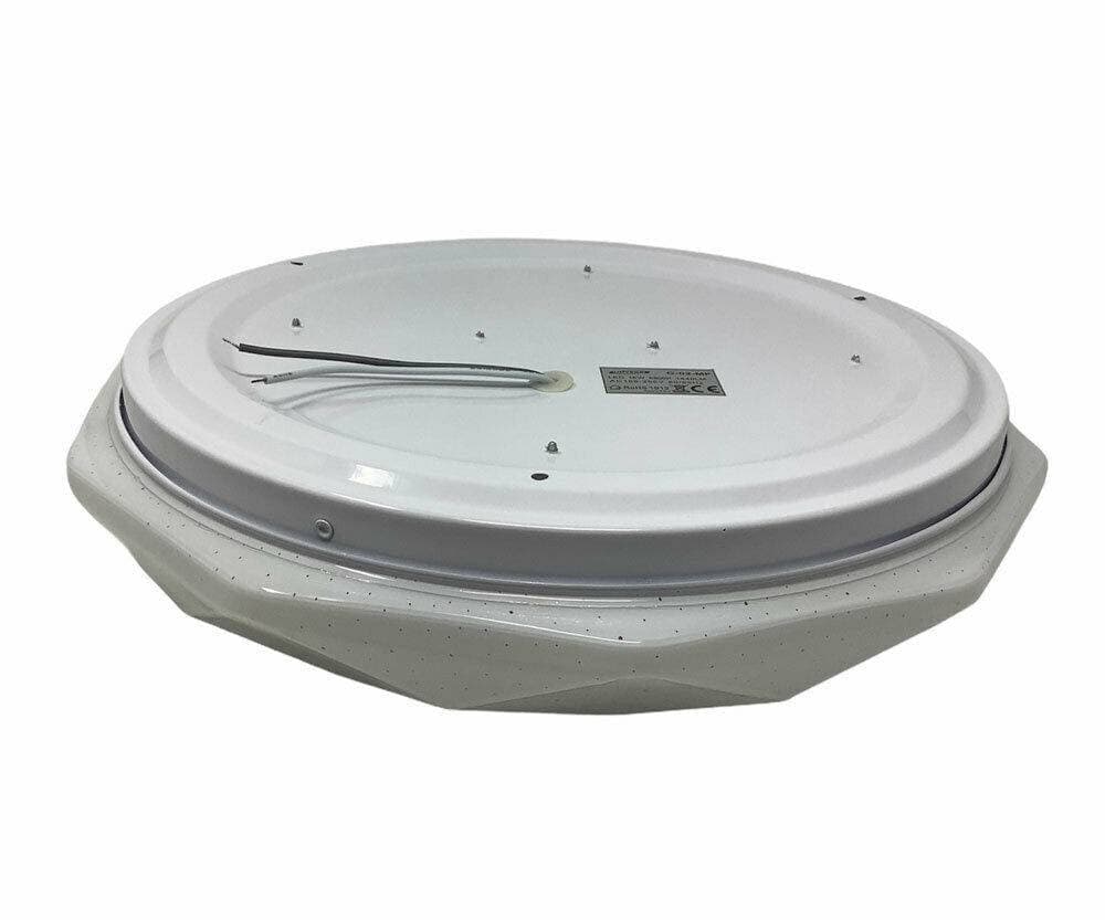 PLAFONIERA LED 18W CON SCOCCA LAVORATA PUNTI TRASPARENTI LUCE 4000K 3000K C-02 - 4