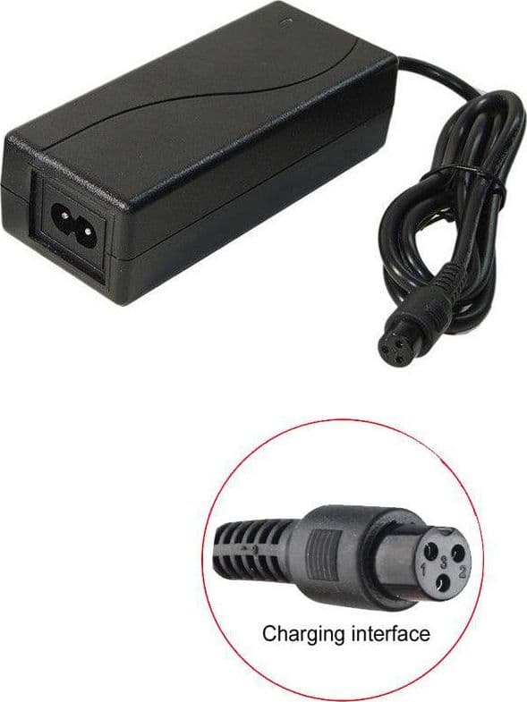 CARICABATTERIA RICAMBIO PER BALANCE HOVERBOARD 42V 2A ALIMENTATORE BATTERIA - 3