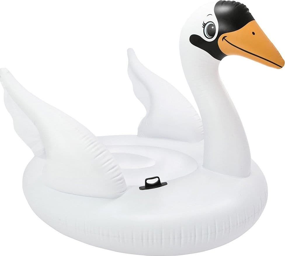 CIGNO GONFIABILE GIGANTE ISOLA MATERASSINO MARE PISCINA 194 X 152 X 147 CM - 2