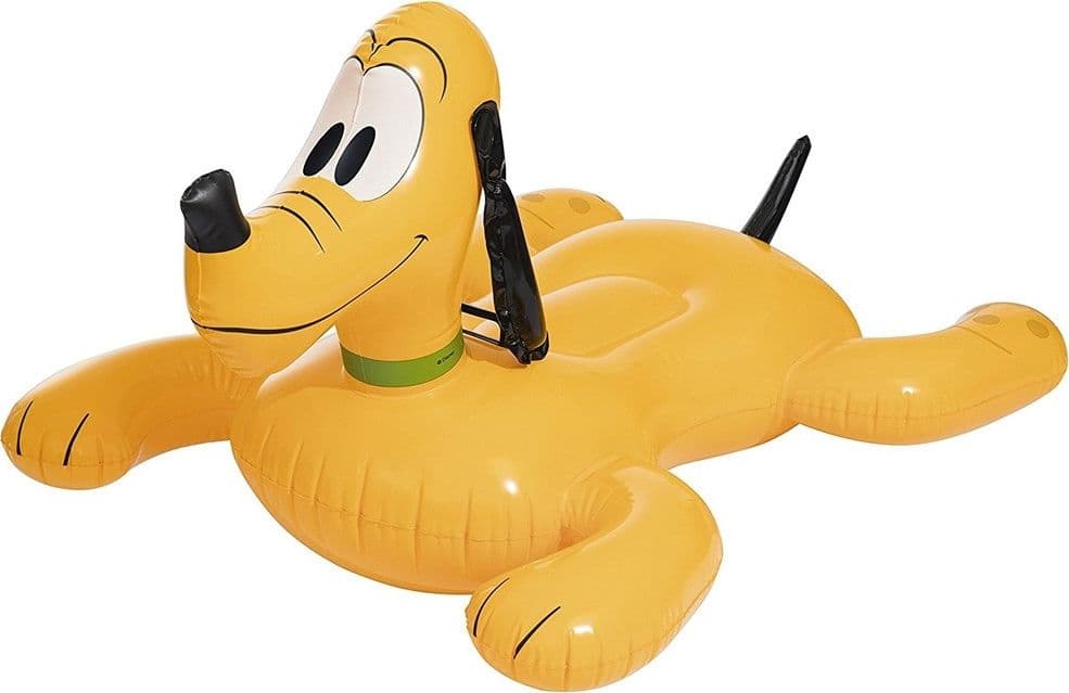 DISNEY PLUTO CAVALCABILE GIOCO GONFIABILE BAMBINI 117 X 107 CM MARE PISCINA - 2