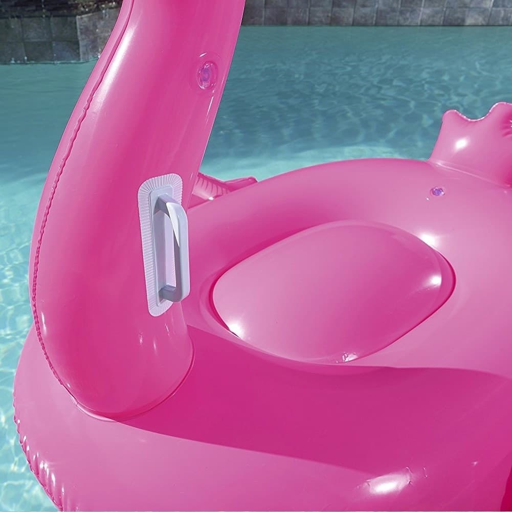 FENICOTTERO CAVALCABILE GIOCO GONFIABILE BAMBINI 134 X 119 CM MARE PISCINA - 2