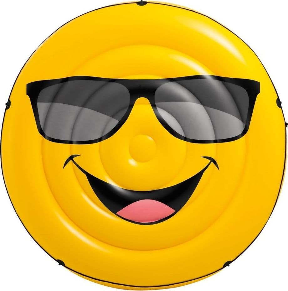 EMOTICON SMILE GONFIABILE GIGANTE INTEX ISOLA MATERASSINO MARE PISCINA 173CM - 3