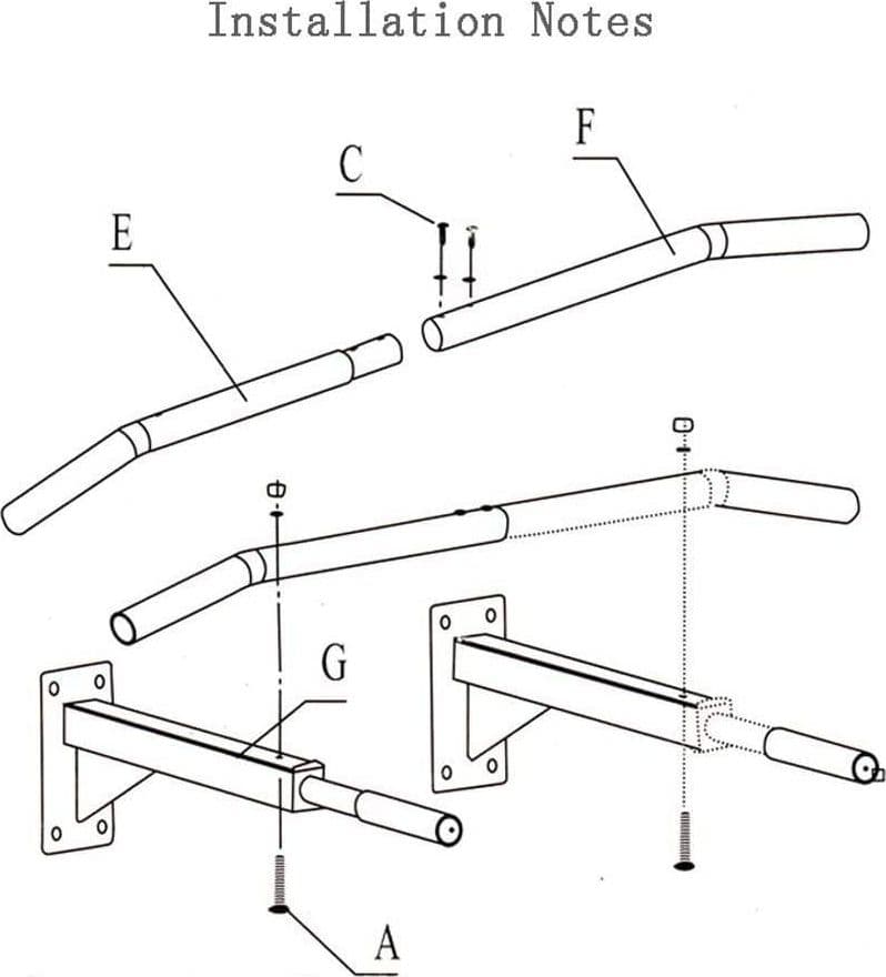 BARRA ORIZZONTALE DA PARETE ATTREZZATURA SPORTIVA PER TRAZIONI GRIP PULL UP CHIN - 6