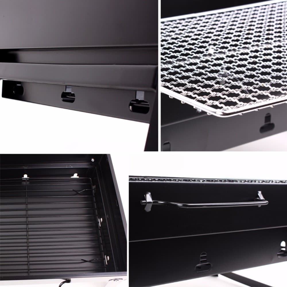 BARBECUE PORTATILE A CARBONELLA PER GRIGLIATE CARNE PESCE VERDURE 20X35X27 CM - 5