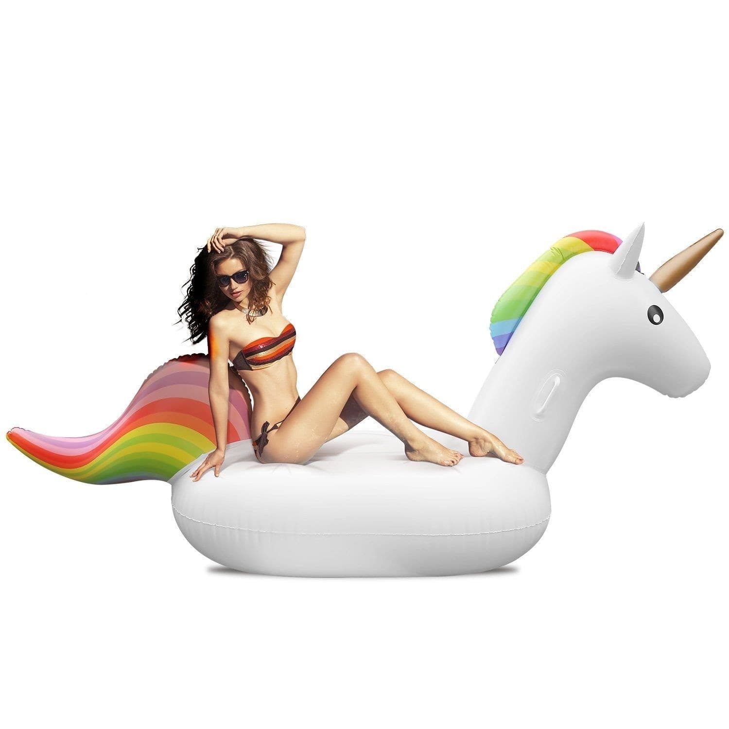 UNICORNO GONFIABILE GIGANTE ISOLA MATERASSINO MARE PISCINA MAXI 224X164 cm - 3