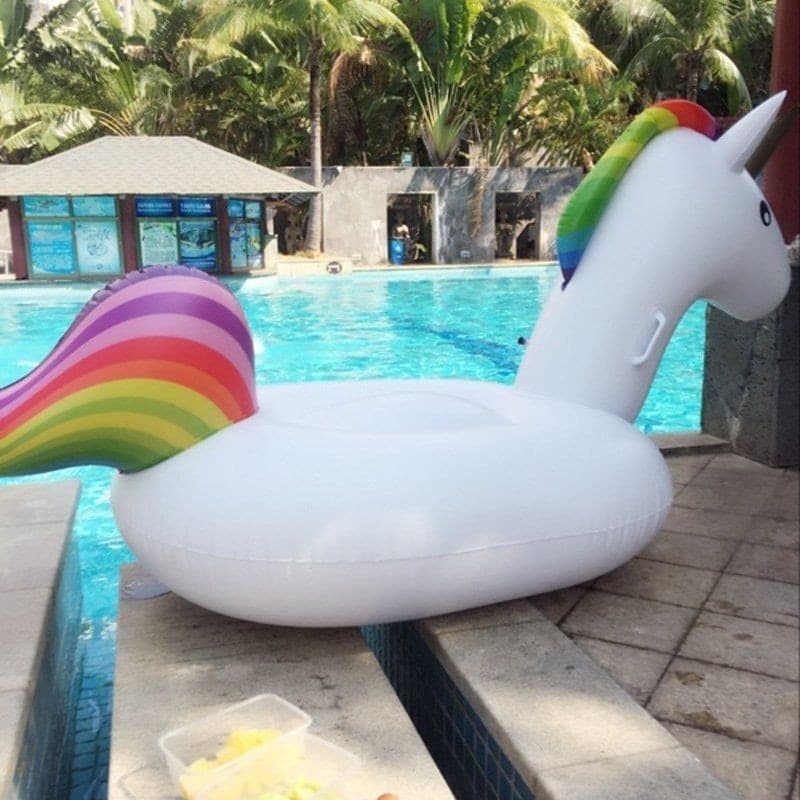 UNICORNO GONFIABILE GIGANTE ISOLA MATERASSINO MARE PISCINA MAXI 224X164 cm - 5
