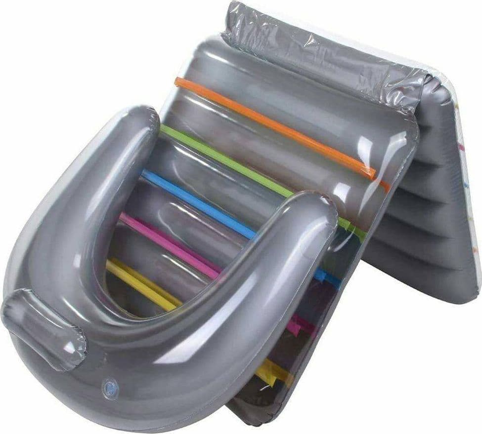 POLTRONA MATERASSINO GONFIABILE MULTICOLOR 198X84CM PER MARE PISCINA PIEGHEVOLE - 5