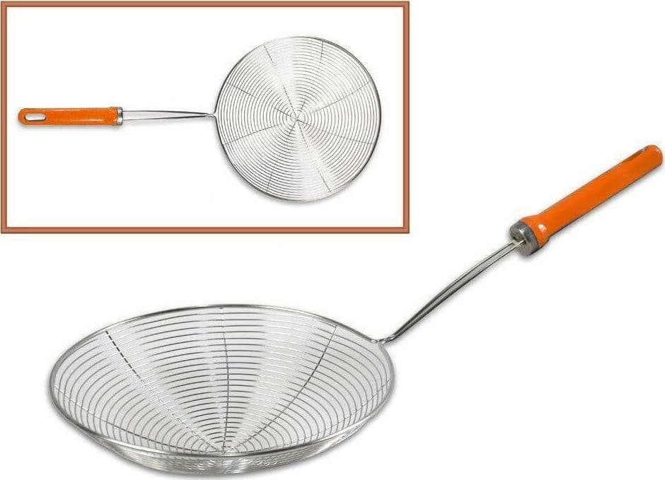 SCHIUMAROLA A RETE ACCIAIO PER FRITTI FRITTURA UTENSILI DA CUCINA 20 CM 66274 - 2