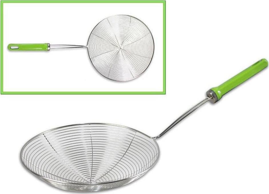 SCHIUMAROLA A RETE ACCIAIO PER FRITTI FRITTURA UTENSILI DA CUCINA 20 CM 66274 - 3