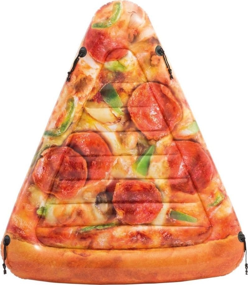 MATERASSINO GONFIABILE STAMPA REALISTICA PIZZA INTEX MARE PISCINA 145X175CM - 2