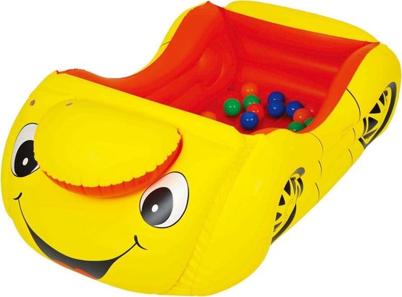 AUTO MACCHINA GONFIABILE MARE GIOCO BIMBI CON 25 PALLINE E BOCCA APRIBILE - 2