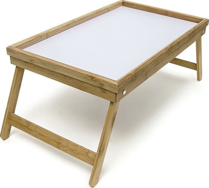 VASSOIO DA LETTO PIEGHEVOLE IN LEGNO DI BAMBU' BAMBOO RICHIUDIBILE 50 X 30 CM - 3