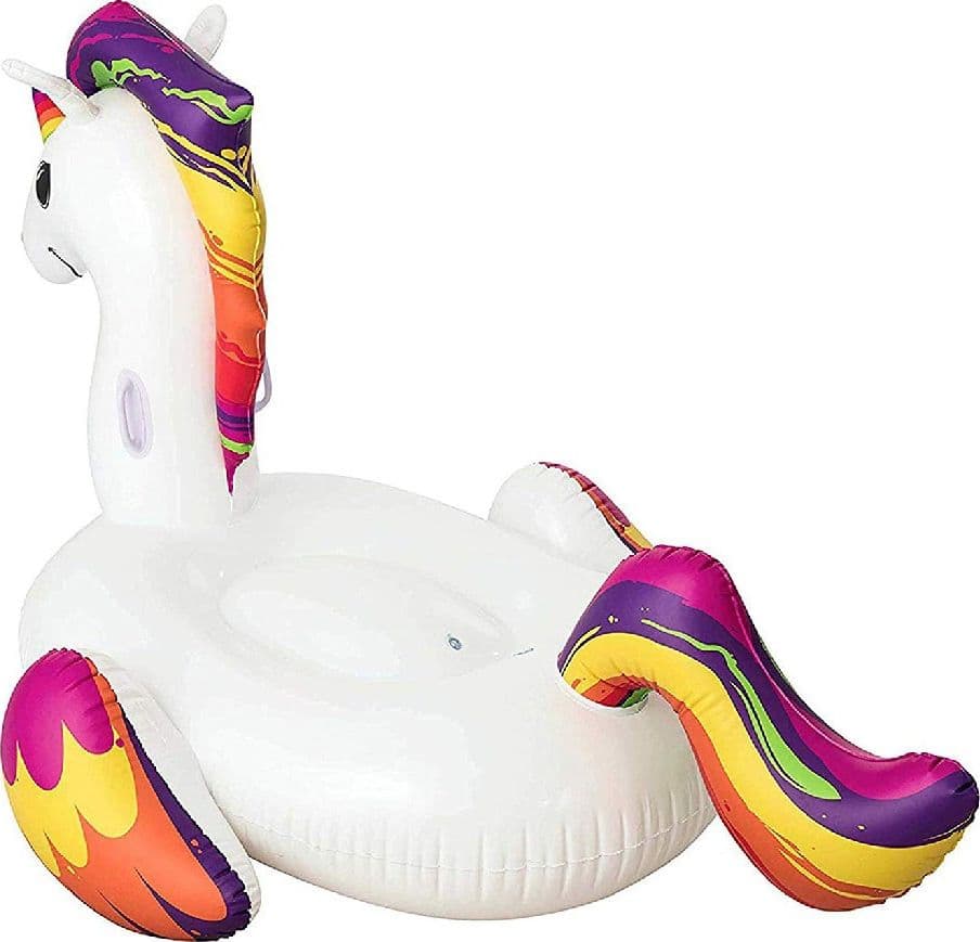 UNICORNO FASHION CAVALCABILE GIGANTE 224 X 164 CM CAVALLO ARCOBALENO - 3