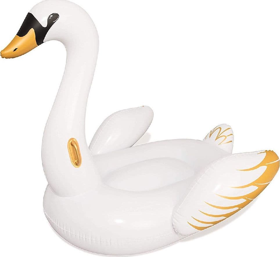 CIGNO FASHION LUXURY CAVALCABILE GIGANTE 169 X 169 CM BIANCO E ORO ISOLA - 2