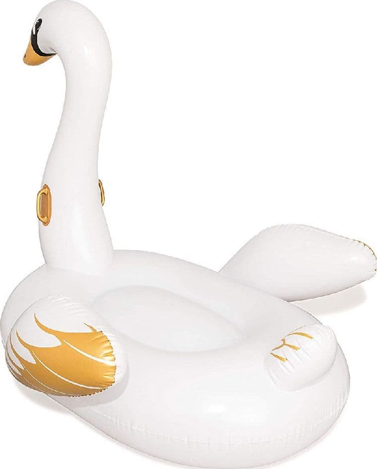 CIGNO FASHION LUXURY CAVALCABILE GIGANTE 169 X 169 CM BIANCO E ORO ISOLA - 3