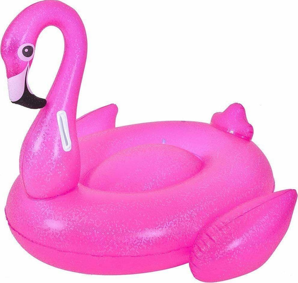 FENICOTTERO CAVALCABILE GIOCO GONFIABILE BAMBINI 110X102CM MARE PISCINA SPIAGGIA - 3