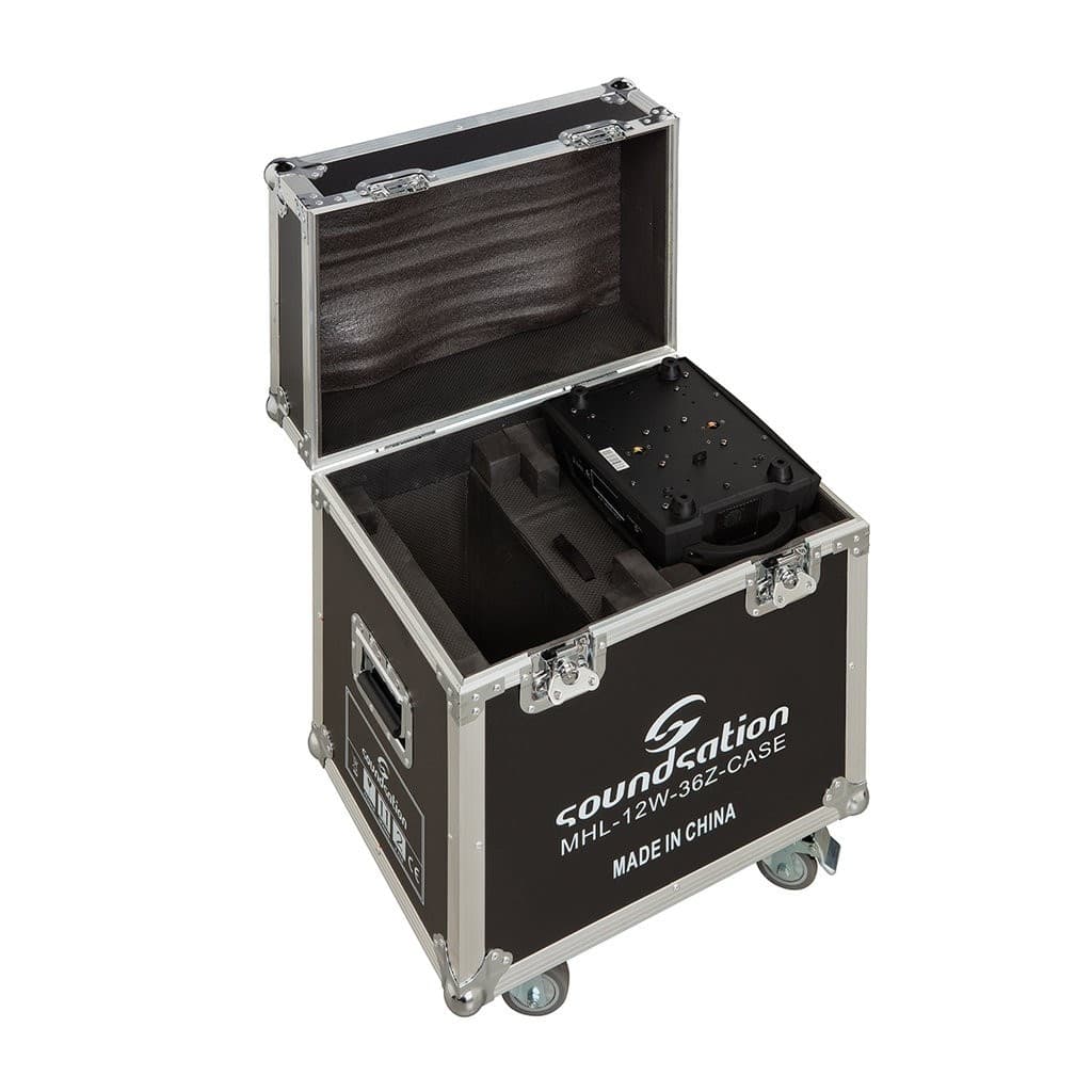 COPPIA TESTA MOBILE WASH LED 36X12W 18W RGBW A UV FLIGHT CASE POWERCON GANCI DMX - 4